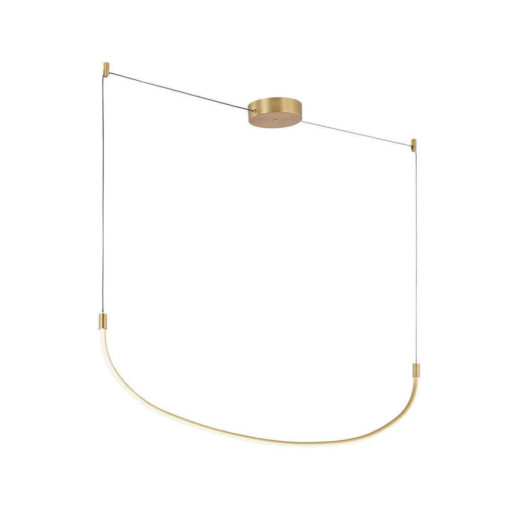 Kuzco Talis 36-in Brushed Gold Led Linear Pendant