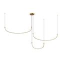 Kuzco Talis 70-in Brushed Gold Led Multi Pendant