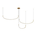 Kuzco Talis 70-in Brushed Gold Led Multi Pendant