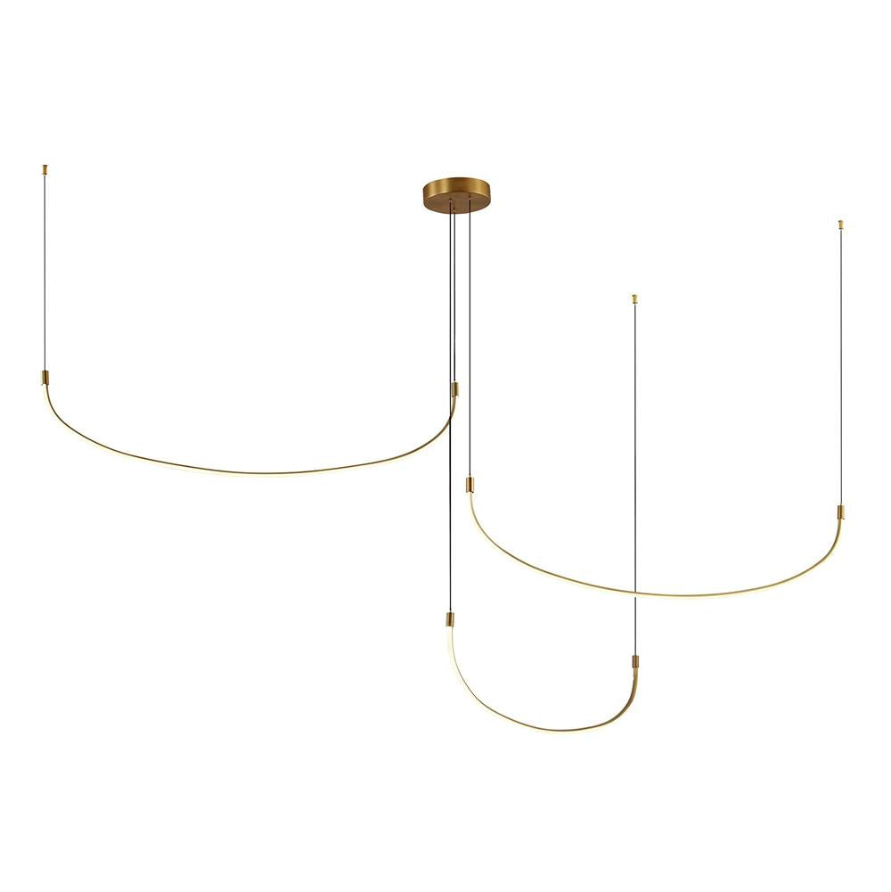 Kuzco Talis 90-in Brushed Gold Led Multi Pendant