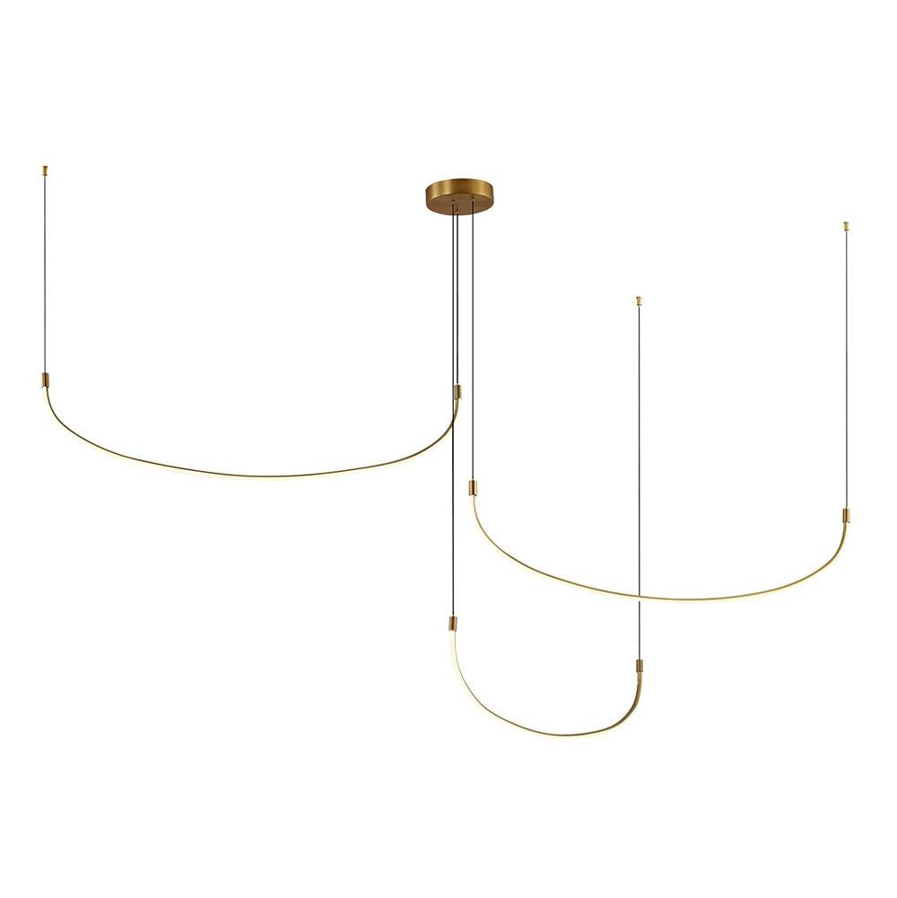 Kuzco Talis 90-in Brushed Gold Led Multi Pendant