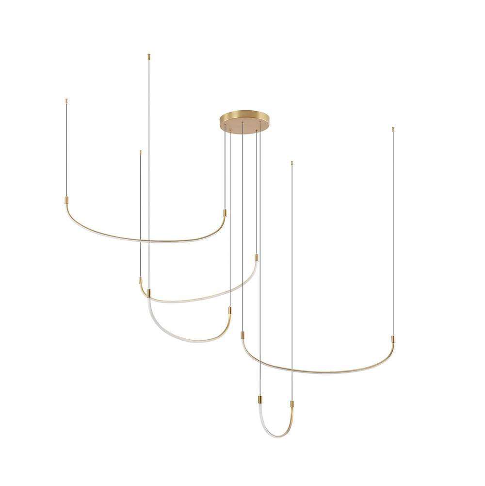 Kuzco Talis 70-in Brushed Gold Led Multi Pendant