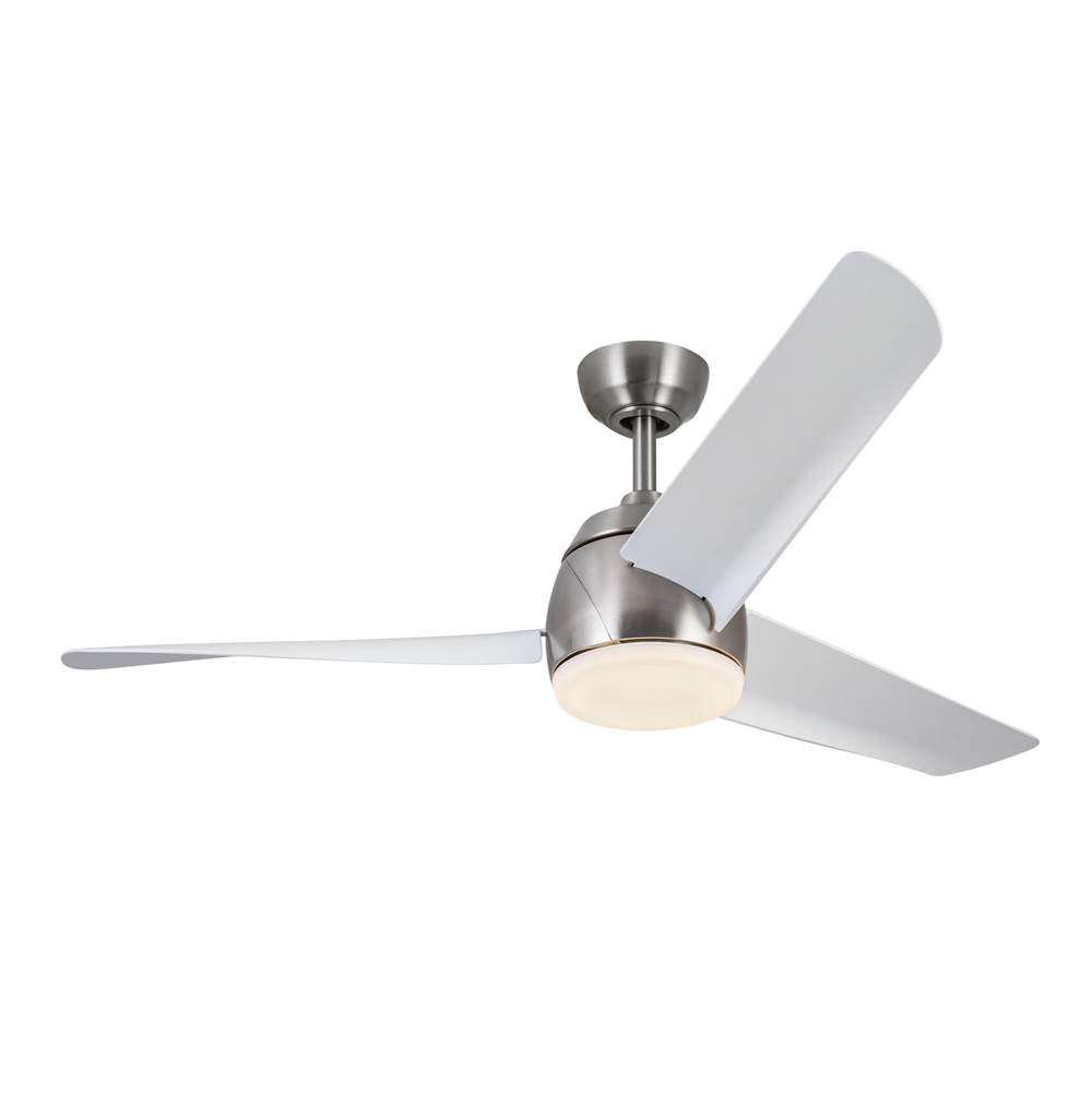 Kuzco CF91954-BN/WH Brushed Nickel,Matte White Thalia 54-in Brushed Nickel/matte White Led Ceiling Fan Image 7