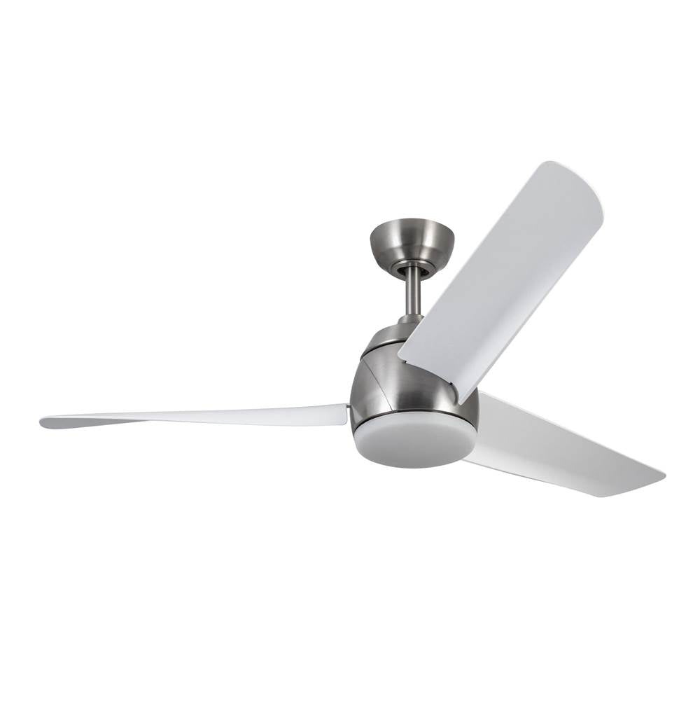 Kuzco CF91954-BN/WH Brushed Nickel,Matte White Thalia 54-in Brushed Nickel/matte White Led Ceiling Fan Image 6