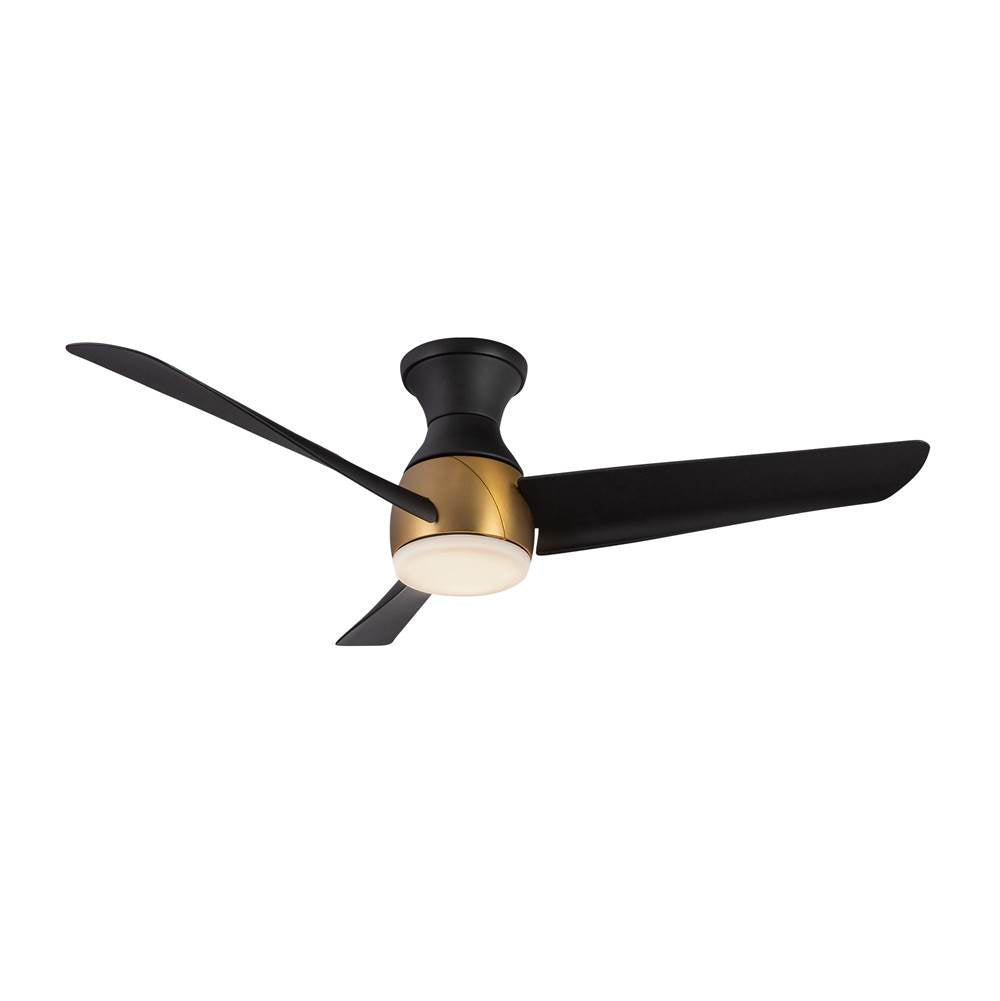 Kuzco HF91954-BG/MB Brushed Gold,Matte Black Thalia 54-in Brushed Gold/matte Black Led Hugger Fan Image 1