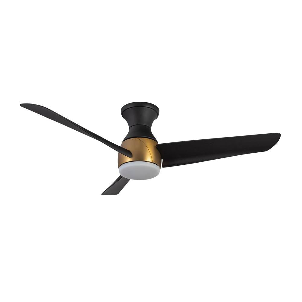 Kuzco Thalia 54-in Brushed Gold/matte Black Led Hugger Fan