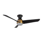 Kuzco Thalia 54-in Brushed Gold/matte Black Led Hugger Fan