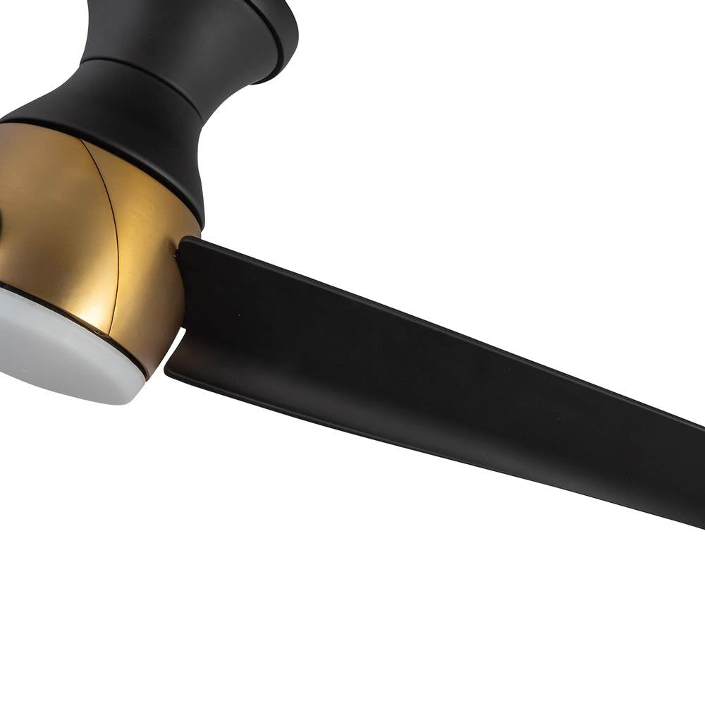 Kuzco HF91954-BG/MB Brushed Gold,Matte Black Thalia 54-in Brushed Gold/matte Black Led Hugger Fan Image 3