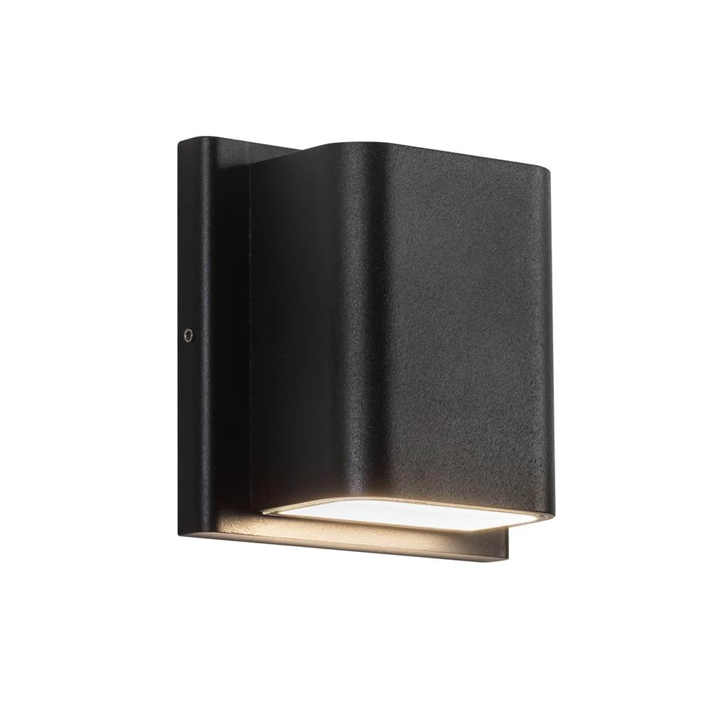 Kuzco AT48403-BK-UNV-3CCT Black Tolan 4-in Black Led All Terior Wall Image 1
