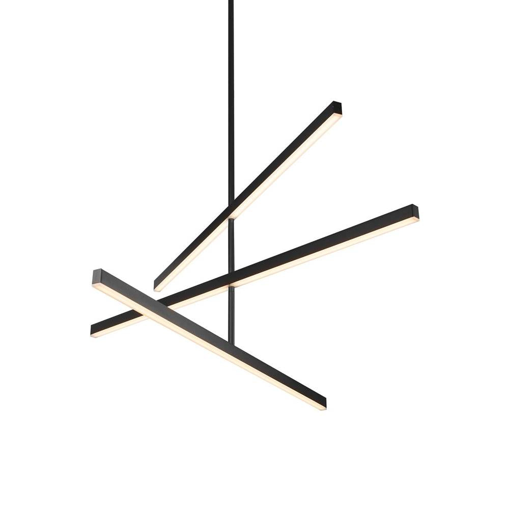 Kuzco CH10345-BK-UNV Black Vega 45-in Black Led Chandeliers Image 1