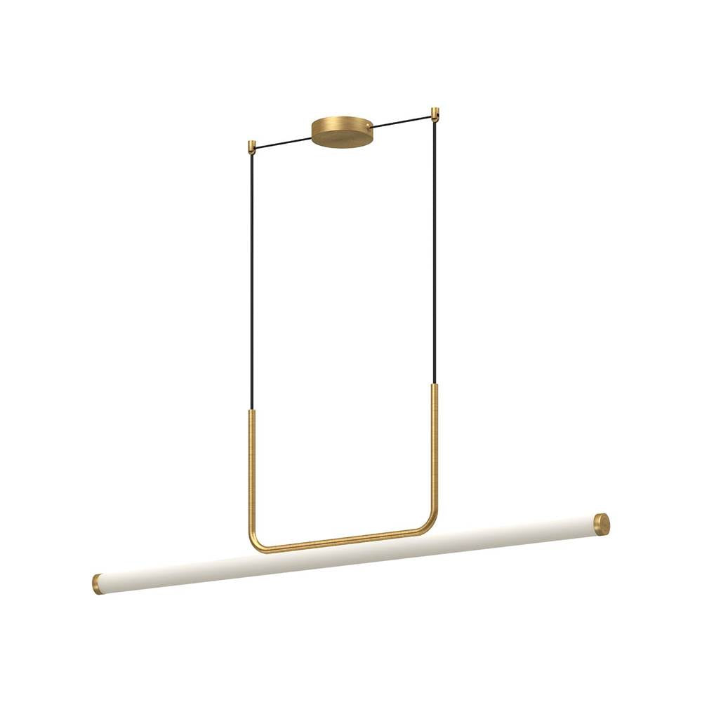 Kuzco Vesper 48-in Brushed Gold Led Linear Pendant