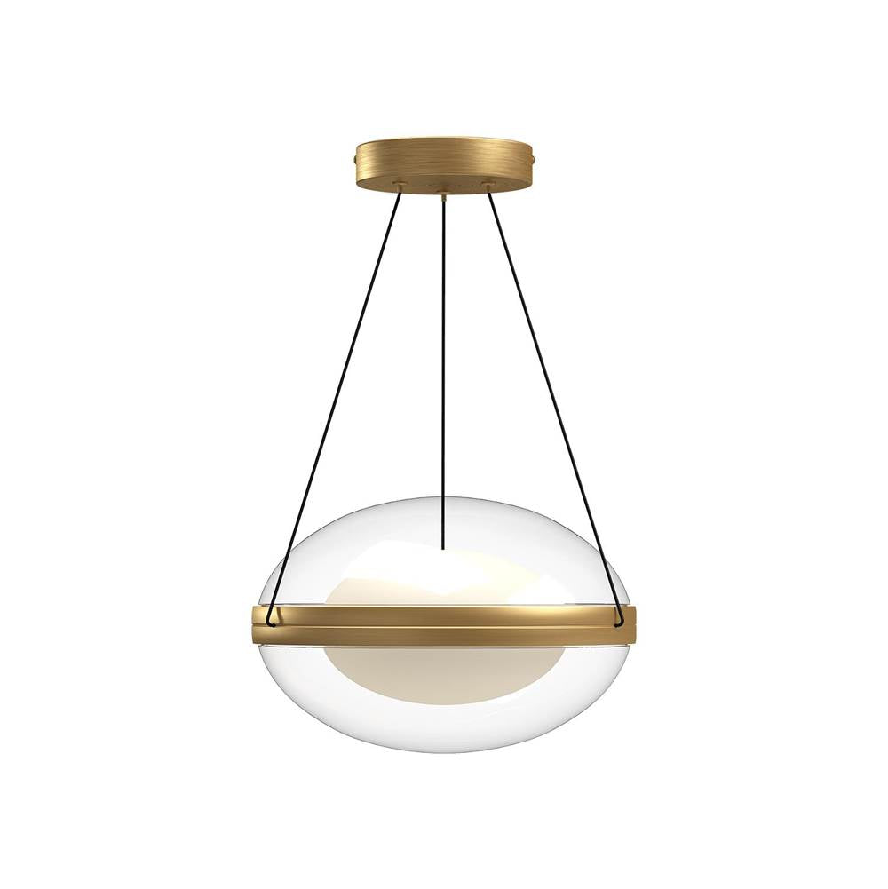 Kuzco PD76312-BG/OP-UNV Brushed Gold,Opal Glass Virgo 12-in Brushed Gold/opal Glass Led Pendant Image 1