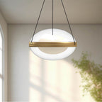 Kuzco Virgo 12-in Brushed Gold/opal Glass Led Pendant