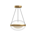 Kuzco Virgo 12-in Brushed Gold/opal Glass Led Pendant