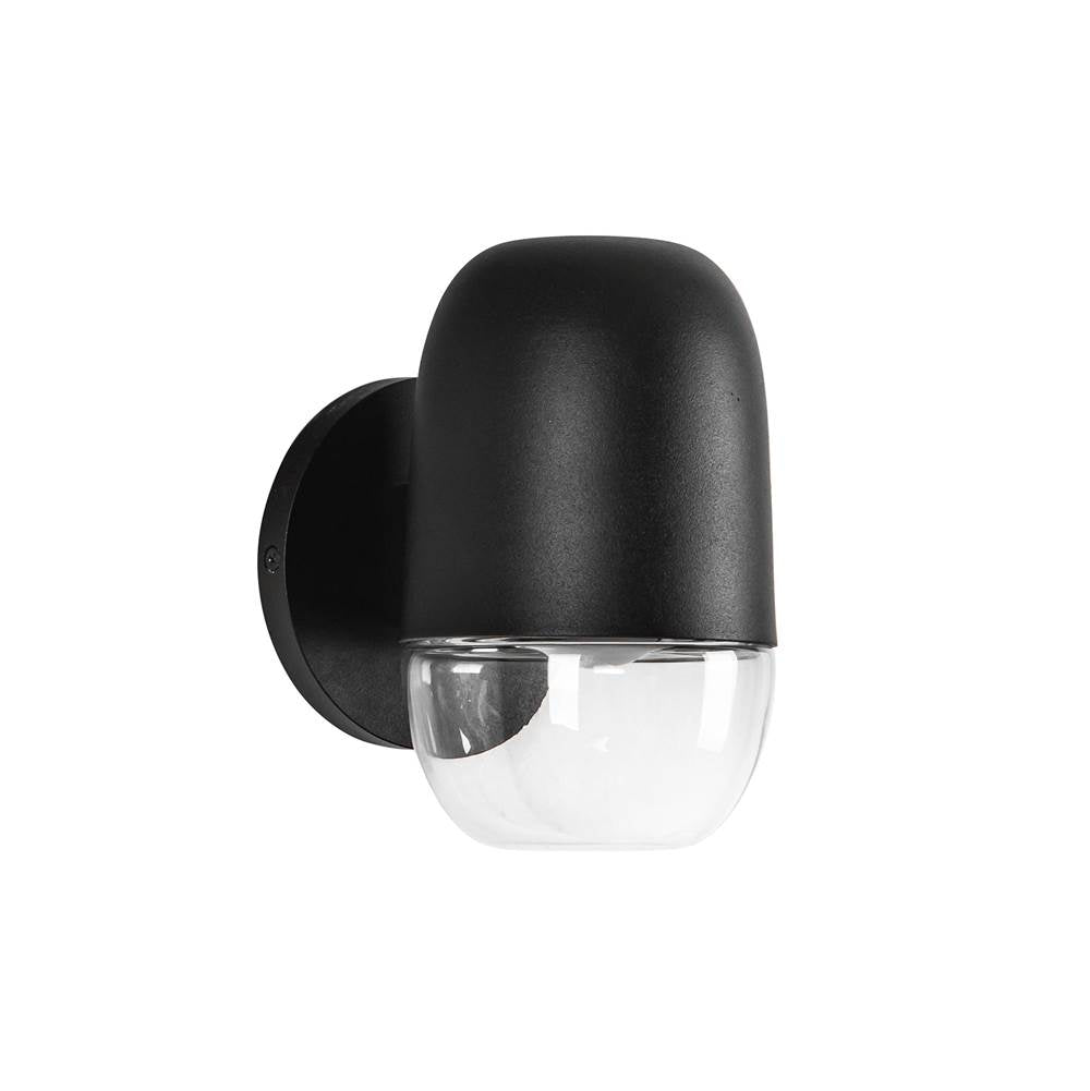 Kuzco Yara 4-in Black/clear Glass Led Exterior Wall