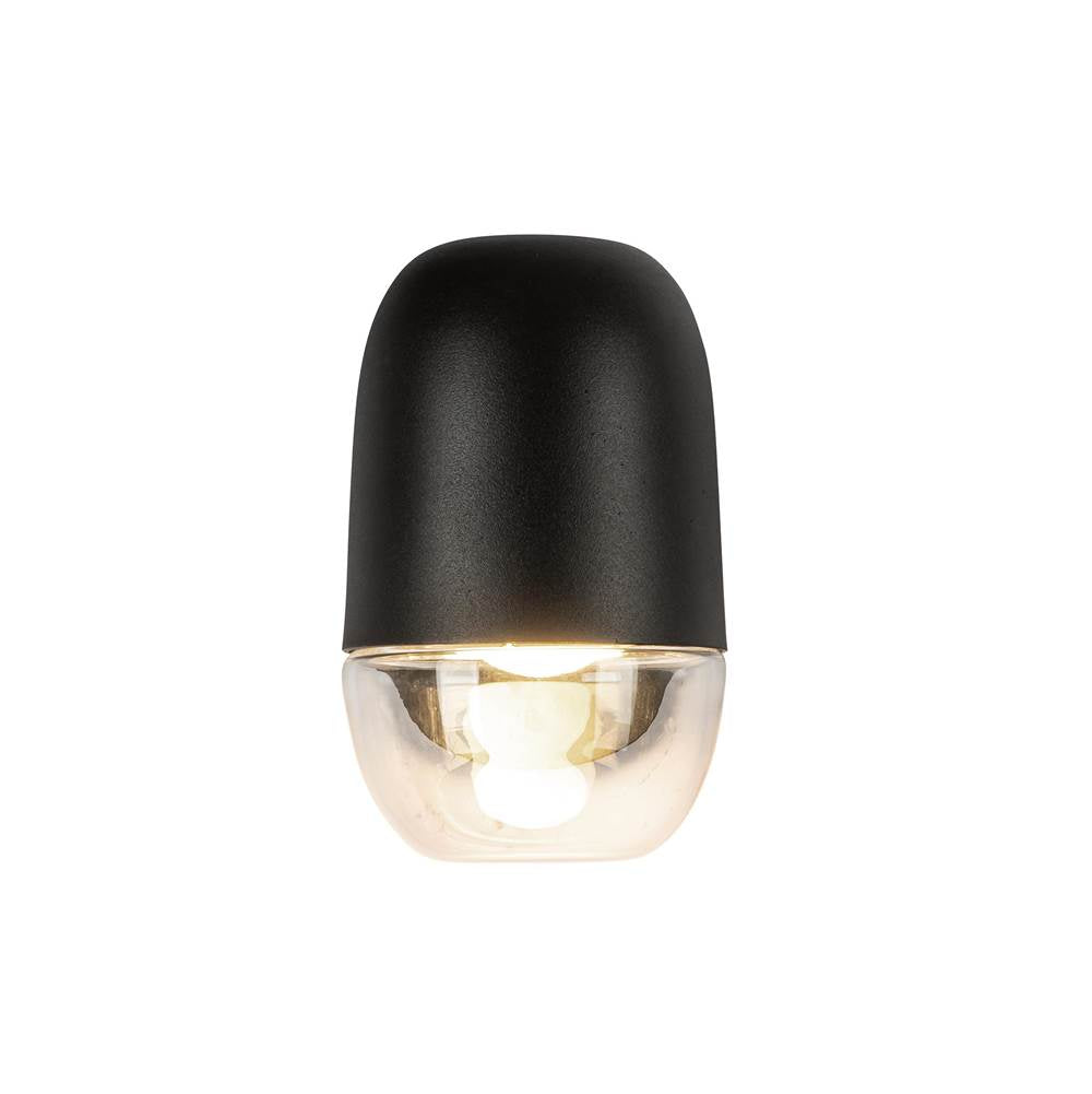 Kuzco EW38504-BK/CL Black,Clear Glass Yara 4-in Black/clear Glass Led Exterior Wall Image 5