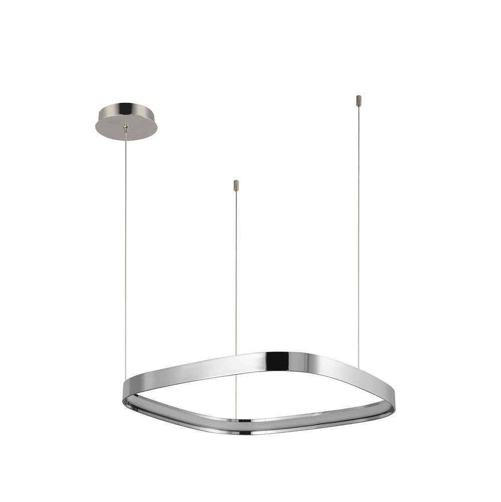 Kuzco Yukon 19-in Polished Nickel Led Pendant