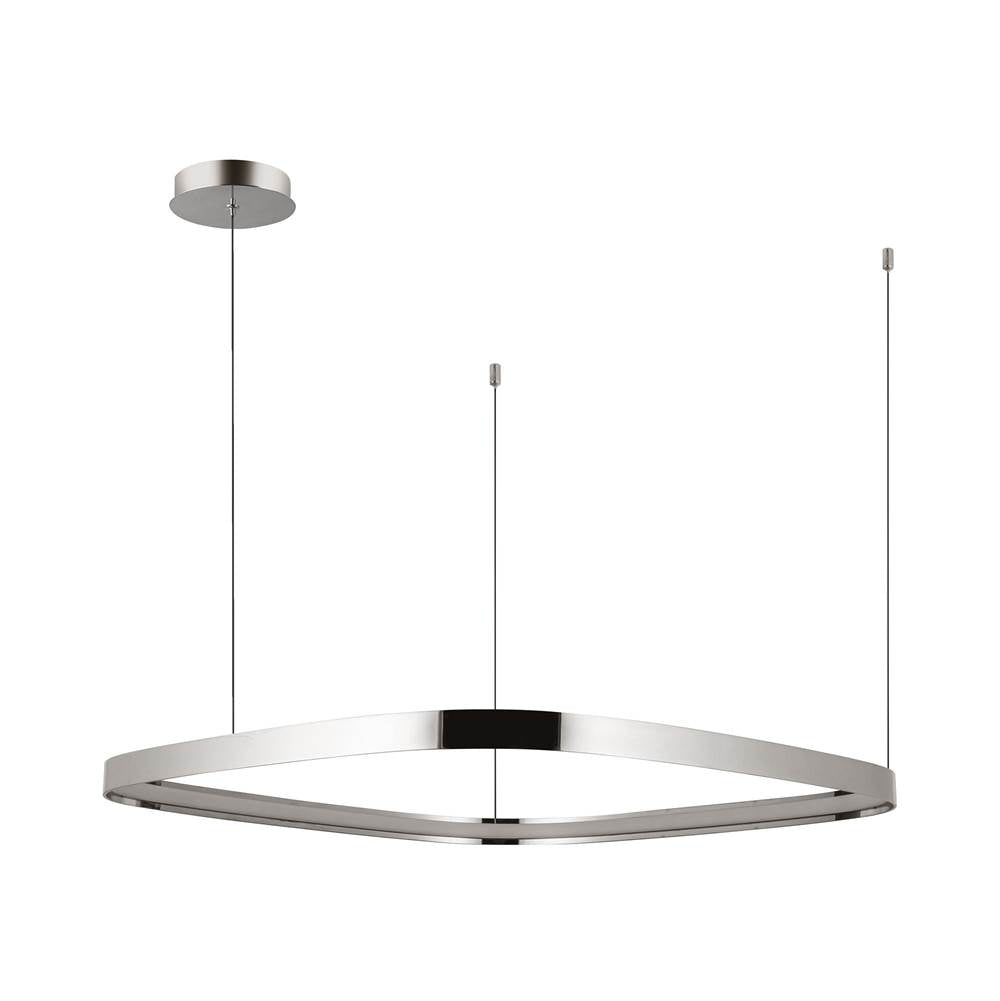Kuzco Yukon 31-in Polished Nickel Led Pendant
