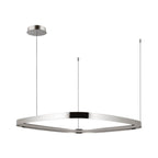 Kuzco Yukon 31-in Polished Nickel Led Pendant