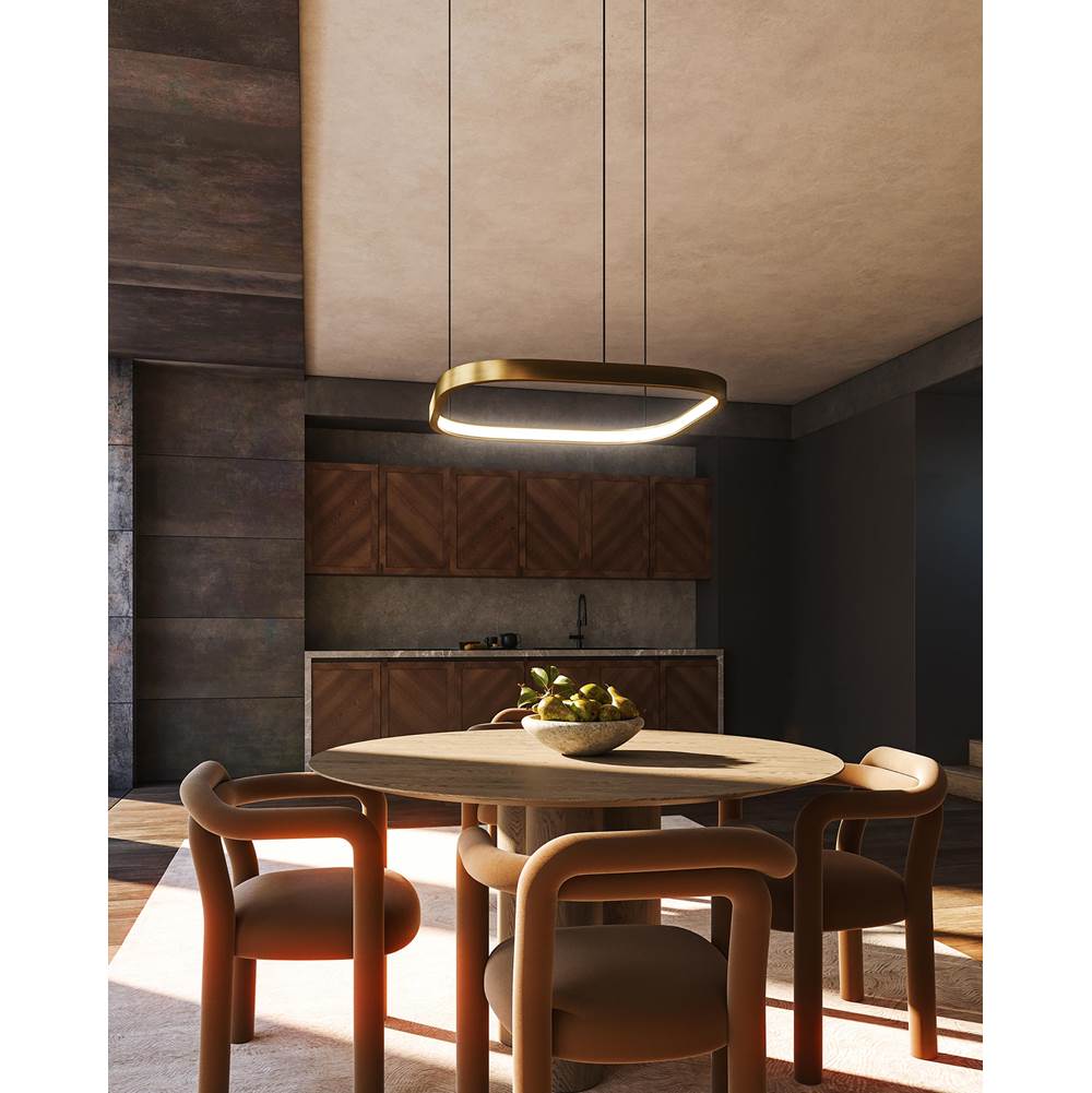 Kuzco PD78031-VB Vintage Brass Yukon 31-in Vintage Brass Led Pendant Image 2