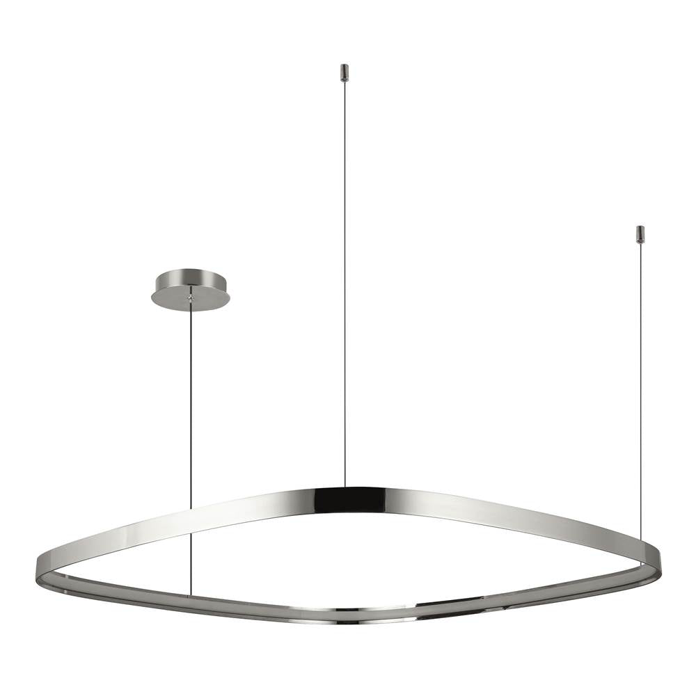 Kuzco Yukon 40-in Polished Nickel Led Pendant