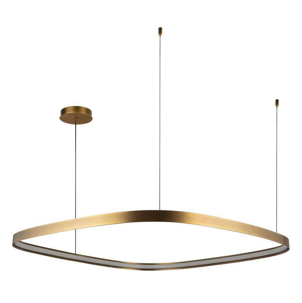 Kuzco Yukon 40-in Polished Nickel Led Pendant