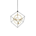 Kuzco Monza 34-in Black/antique Brass Led Chandeliers