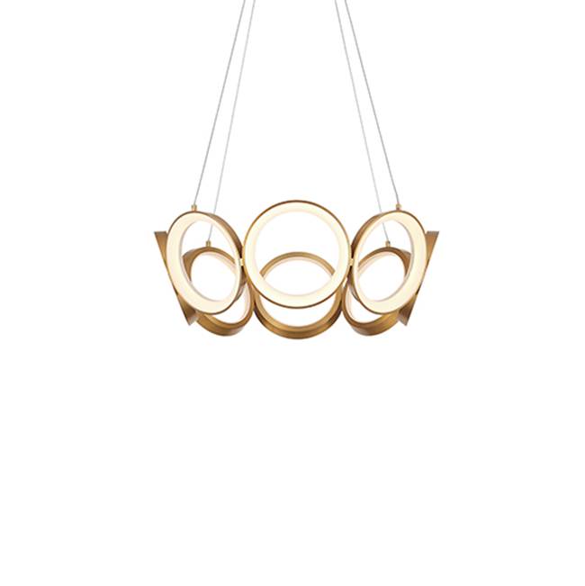 Kuzco Oros 24-in Antique Brass Led Chandeliers