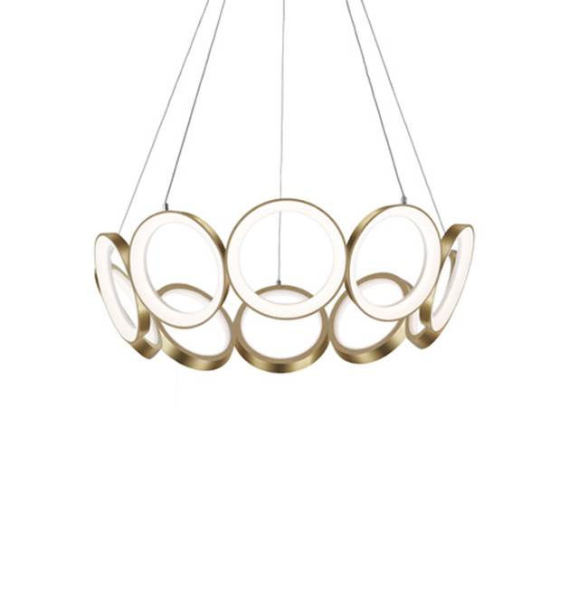 Kuzco Oros 29-in Antique Brass Led Chandeliers