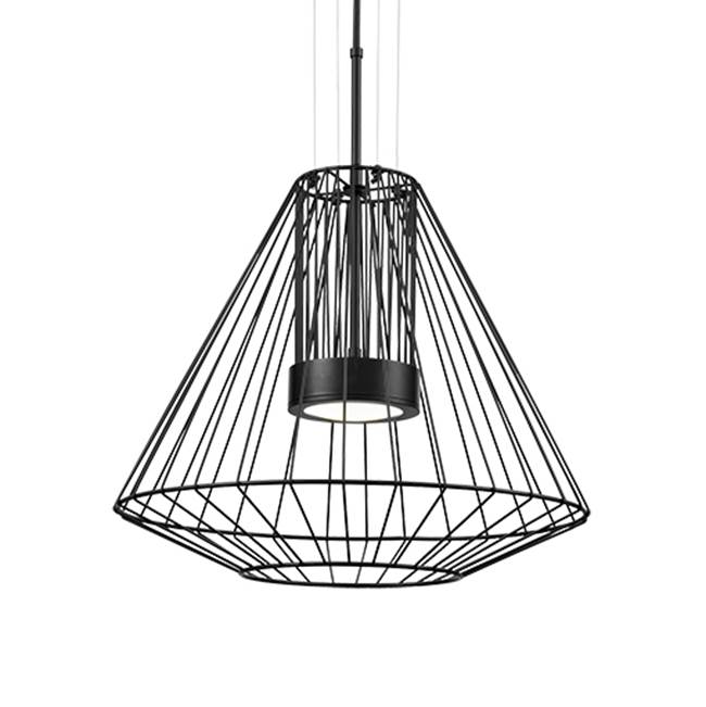 Kuzco Arctic 20-in Black Led Exterior Pendant