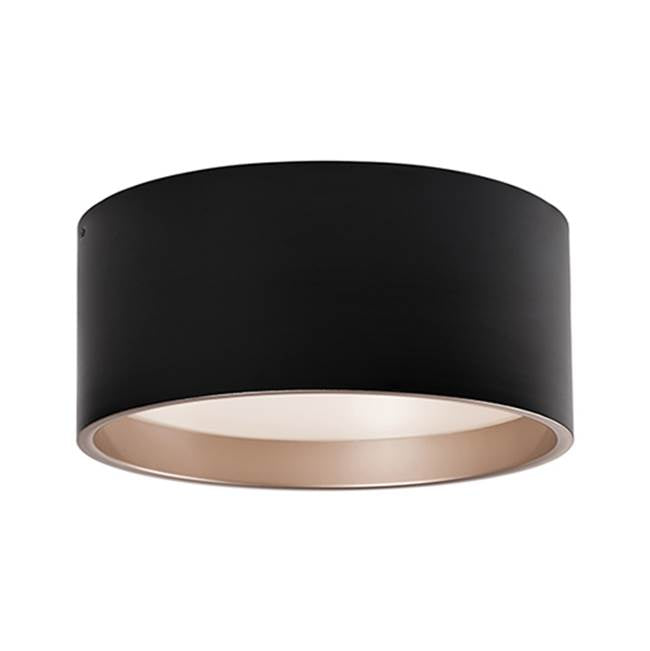 Kuzco Mousinni 18-in Black Led Flush Mount