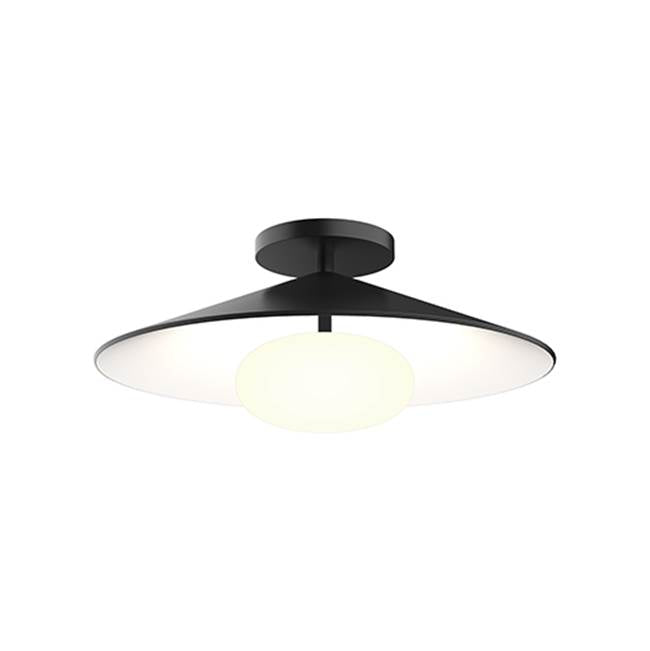 Kuzco Cruz 15-in Metal - Black/white Led Flush Mount