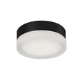 Kuzco Bedford 6-in Black/frosted Led Flush Mount