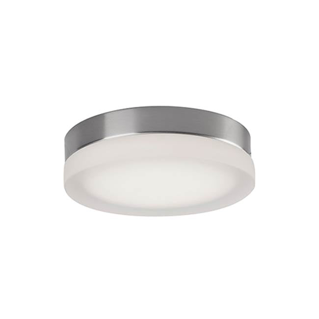 Kuzco Bedford 11-in Brushed Nickel/frosted Led Flush Mount