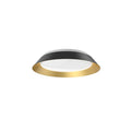 Kuzco Jasper 14-in Black/gold Led Flush Mount