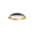 Kuzco Jasper 14-in Black/gold Led Flush Mount