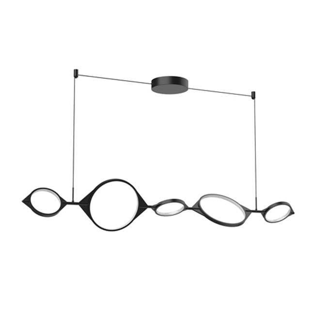 Kuzco Serif 57-in Black Led Linear Pendant