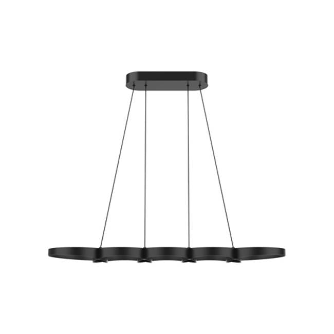 Kuzco Maestro 38-in Black Led Linear Pendant