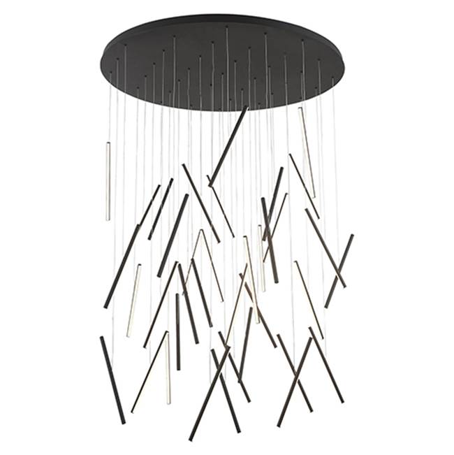 Kuzco Chute 50-in Black Led Multi Pendant
