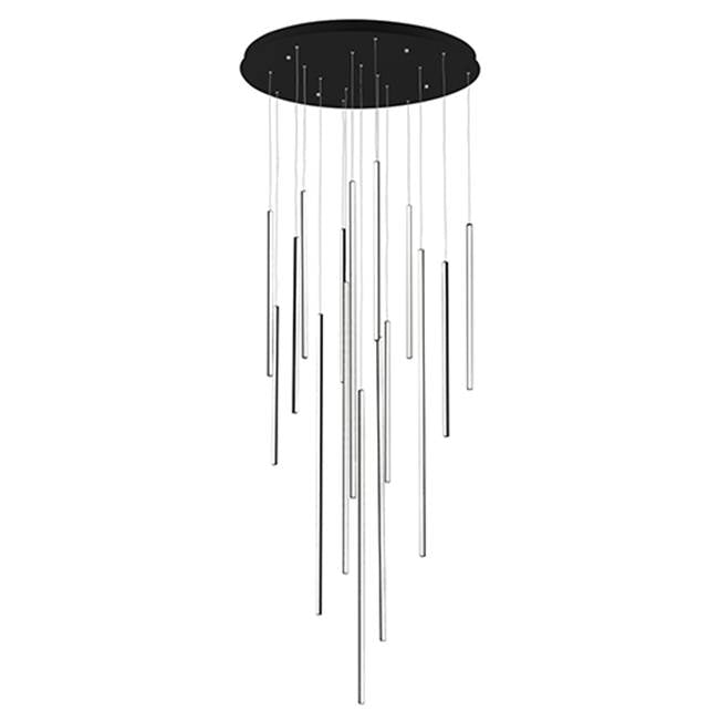 Kuzco Chute 16 Head Black Led Multi Pendant