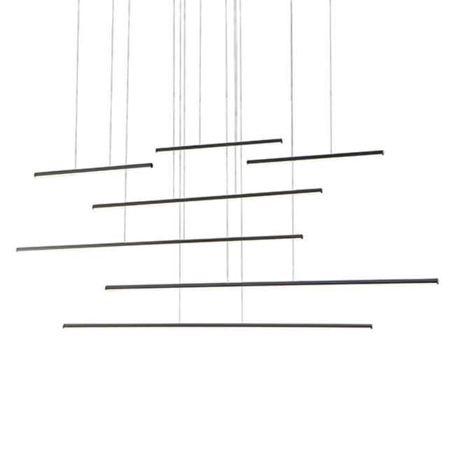 Kuzco Chute Motion Chute Motion 70-in Black Led Multi Pendant
