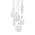 Kuzco Victoria 6 Head Chrome Led Multi Pendant