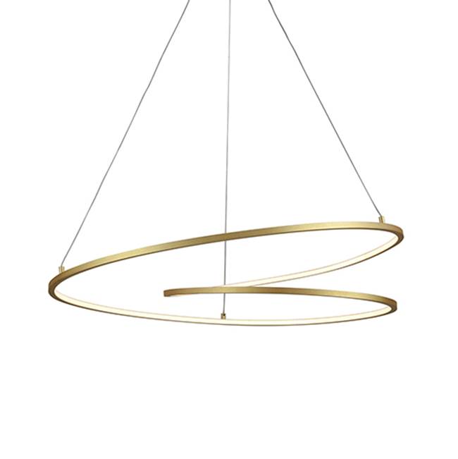 Kuzco Twist 32-in Antique Brass Led Pendant