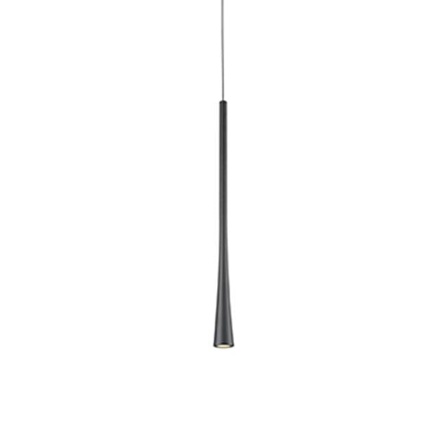 Kuzco Taper 16-in Black Led Pendant