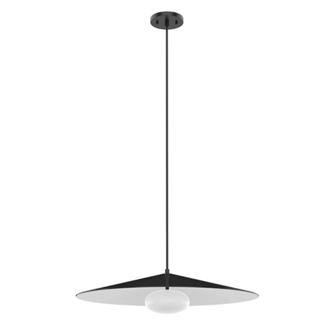 Kuzco Cruz 24-in Metal - Black/white Led Pendant