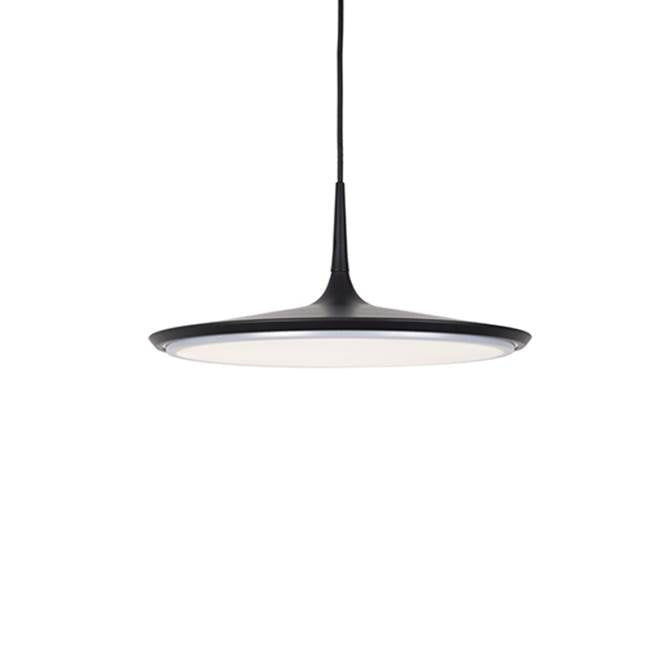 Kuzco Disc 16-in Black Led Pendant