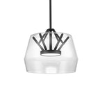 Kuzco Deco 12-in Clear/brushed Gold Led Pendant