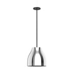 Kuzco Trinity 12-in Black/chrome Led Pendant