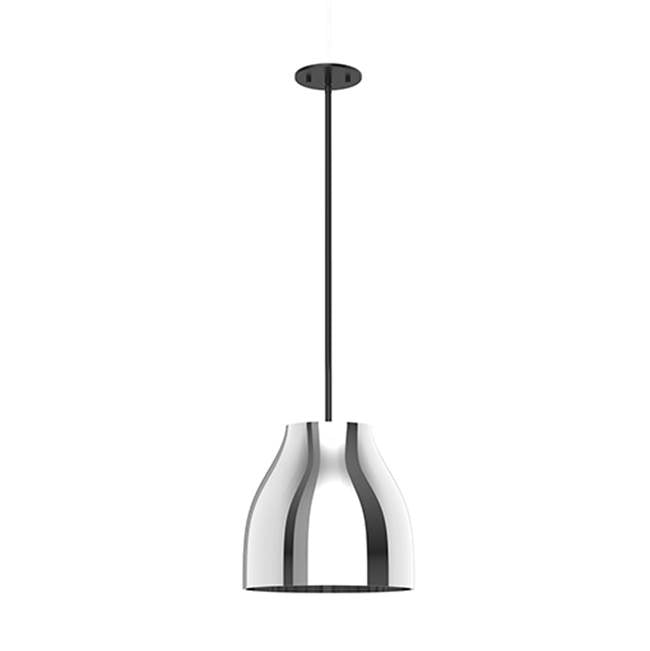 Kuzco Trinity 12-in Black/chrome Led Pendant