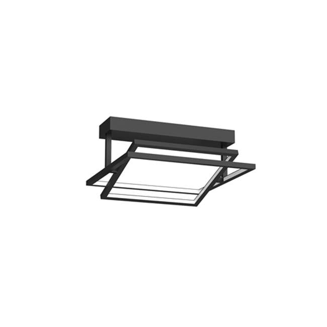 Kuzco Mondrian 16-in Black Led Semi Flush Mount